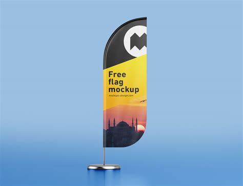 Free Promotional Winder Feather Flag Banner Mockup PSD Set - Good Mockups