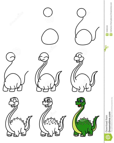 Lesson drawing Dinosaur | Dinosaur drawing, Animal drawings, Art drawings for kids