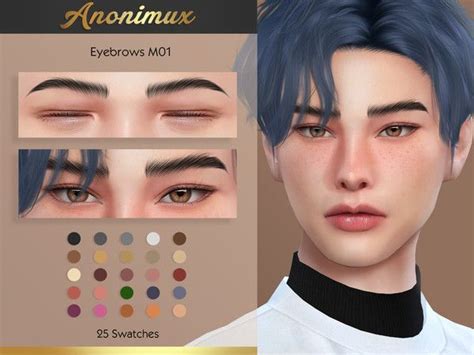 Anonimux Simmer's Eyebrows M01 | Makeup cc, Sims, Sims 4 cc makeup