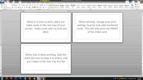 Note/index Cards – Word Template Inside Google Docs Index Card Template ...