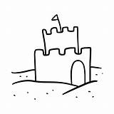 Sandcastle Coloring Pages sketch template