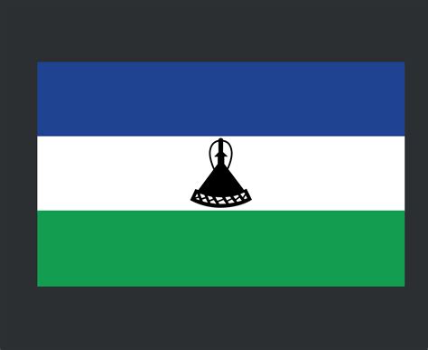 Lesotho Flag National Africa Emblem Symbol Icon Vector Illustration ...