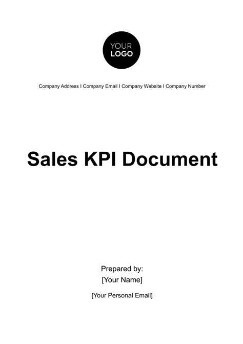 Free Sales KPI Document Template - Edit Online & Download | Template.net