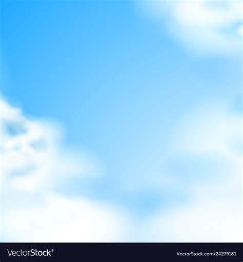 Blue sky white clouds natural backdrop Royalty Free Vector