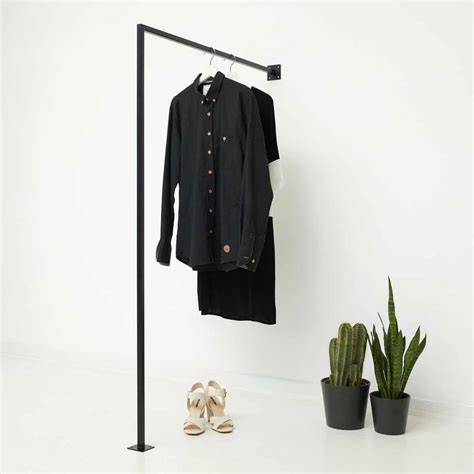 Kleiderstange Industrial Style Garderobe Ladeneinrichtung Metall geschweisst schwarz ...