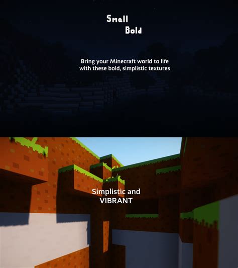 Small and Bold | Simple and VIBRANT Minecraft Texture Pack