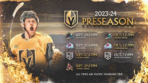 Vegas Golden Knights Announce Game Schedule for 2023-24 Preseason ...