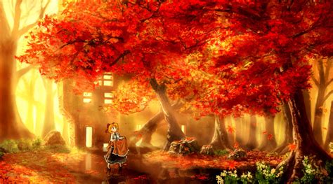 Autumn Anime Scenery | Best Background Wallpaper