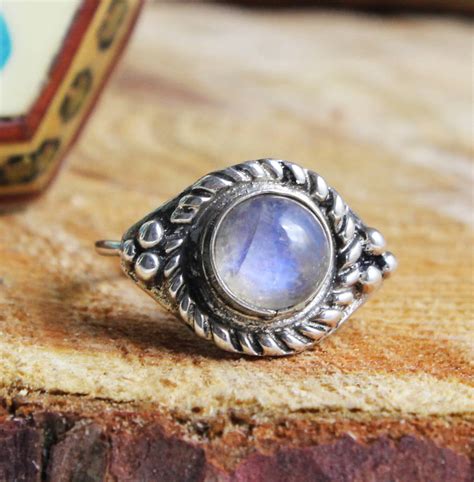 round sterling silver moonstone ring by amelia may | notonthehighstreet.com