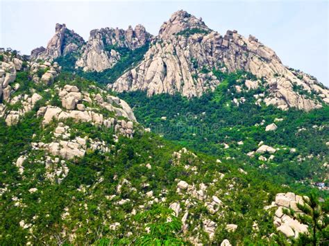 Laoshan Mountain View in Qingdao Stock Photo - Image of built, asian: 85821490