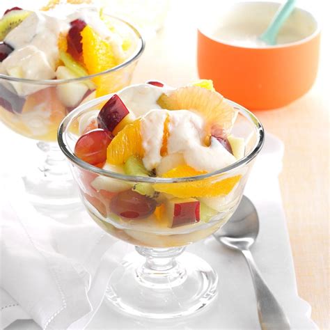 Fruit Salad with Citrus Yogurt Sauce Recipe | Taste of Home