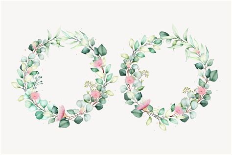 Watercolor Eucalyptus Wreath Design Graphic by lukasdedi store · Creative Fabrica