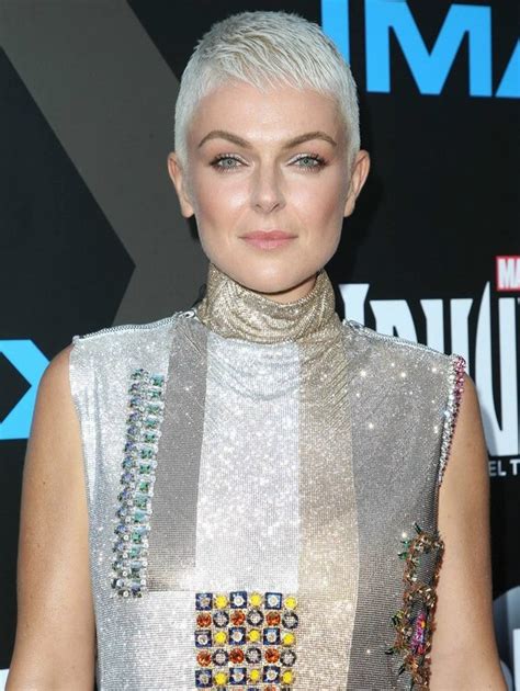 Serinda Swan's platinum blonde pixie cut