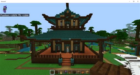 Japanese Pagoda Schematic for Amulet Minecraft Map