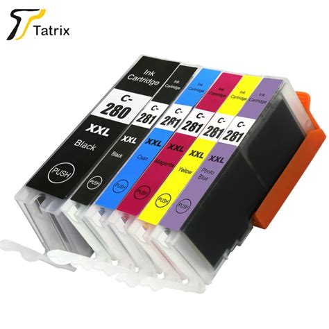 6 PK Newest 280 281 for Canon Compatible Ink Cartridges PGI 280XXL CLI 281XXL for Canon PIXMA ...