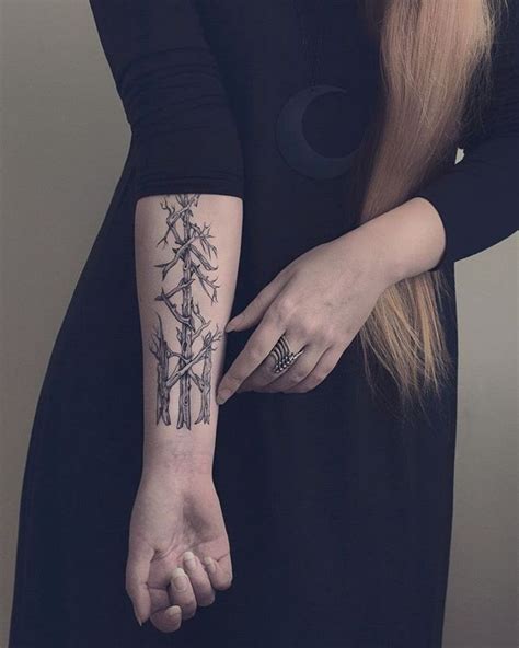 Daria Endresen on Instagram: “second mark my own bind rune #tattoo #blackwork #rune #tree ...