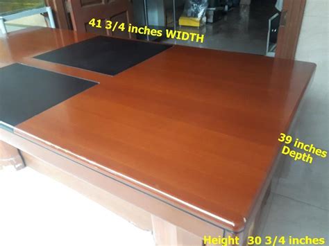 Table Tanguile Wood Finish Office Table, Furniture & Home Living, Office Furniture & Fixtures on ...