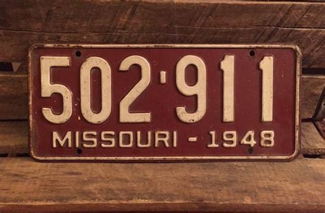 Vintage 1948 Missouri License Plate