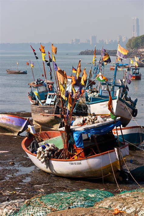 Indian fishing boats editorial photography. Image of feeding - 27843782