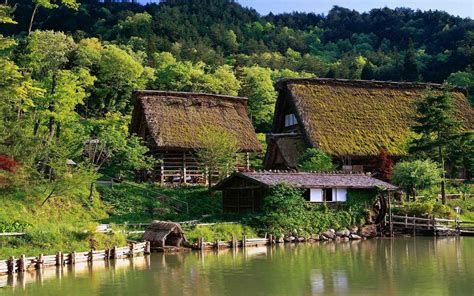 Wallpaper : landscape, garden, lake, reflection, Tourism, village ...