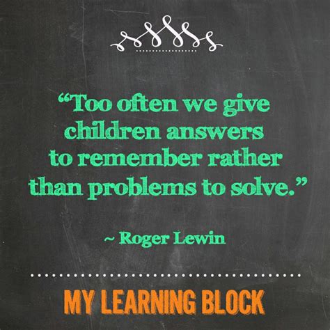 Roger Lewin Quotes. QuotesGram