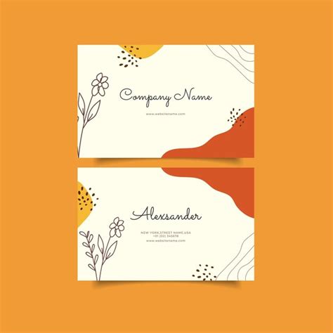 Premium Vector | Modern creative business card abstract minimalist background