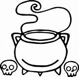 Witch Cauldron Halloween Drawing Coloring Page  Wecoloringpagecom sketch template