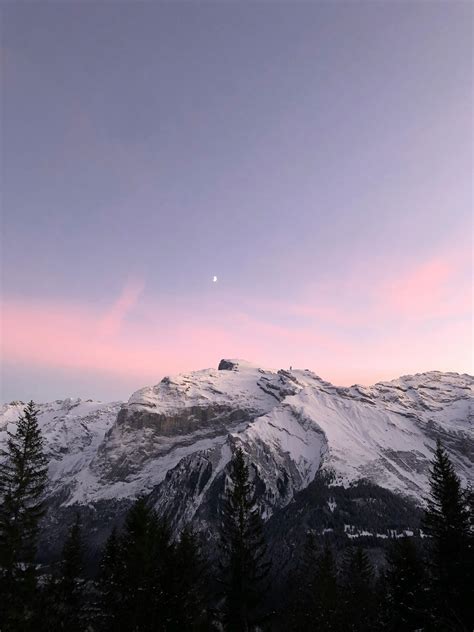 Snow Covered Mountain Near Lake · Free Stock Photo