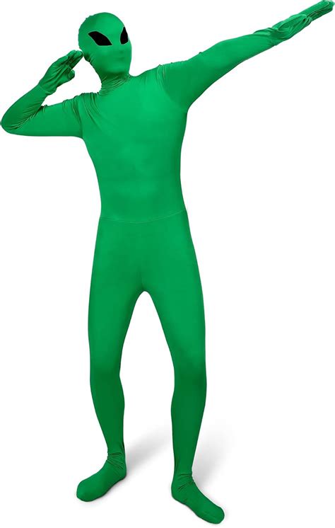 Buy Alien Full Body Suit Halloween Zentai Suit Stretch Costume Green ...