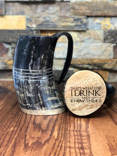 Stunning Horn Mug Personalized Buffalo Beer Tankard Engraved | Etsy