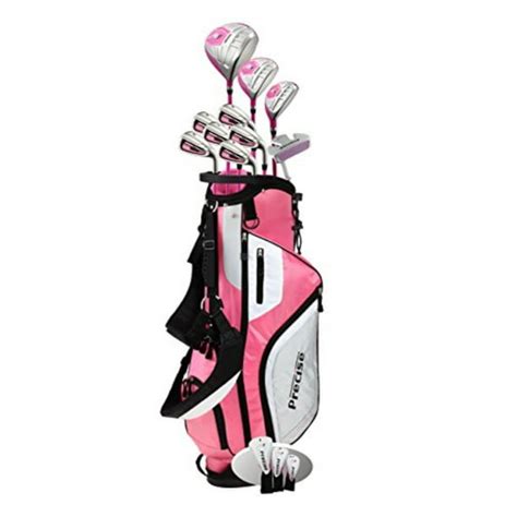 top line ladies pink right handed m5 golf club set, includes: driver, wood, hybrid, no. 5,6,7,8 ...