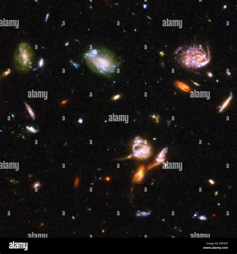 Hubble Ultra Deep Field part d Stock Photo - Alamy