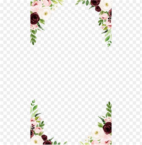 Free download | HD PNG maroon floral wedding border transparent garden borders clipart PNG ...