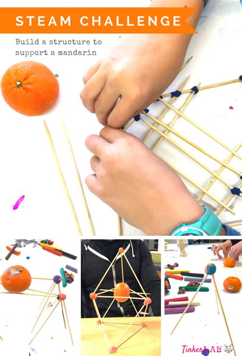 STEAM Project: Design Challenge with Sticks, Clay, and a Mandarin ...