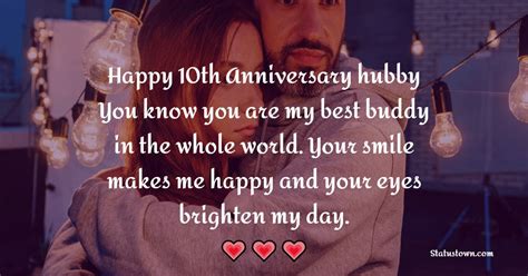 40+ Best 10th Anniversary Wishes For Husband in June 2024