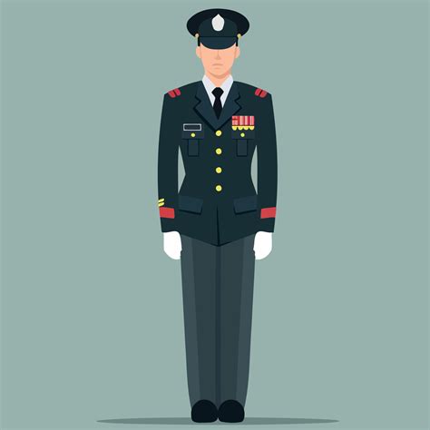 military veteran wearing uniform 22274900 Vector Art at Vecteezy