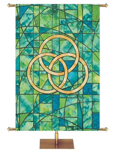 Stained Glass Trinity Banner - PraiseBanners