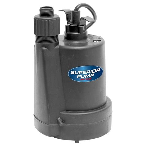 Superior Pump 1/4 HP Submersible Thermoplastic Utility Pump-91250 - The Home Depot