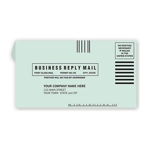 #9 Business Reply Envelope, Personalized Printing, USPS Barcode, Postal ...