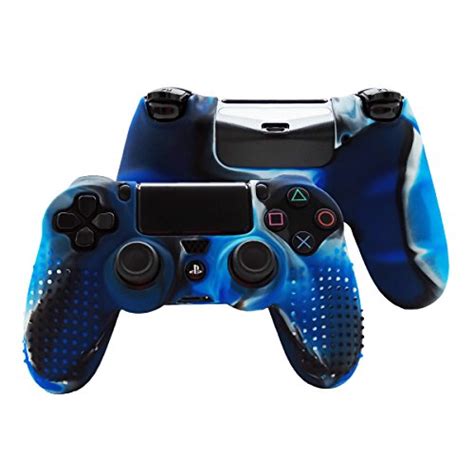 Skin Compatible for PS4 Controller Grips Cover Pandaren Studded Anti-Slip Silicone Sleeve for ...