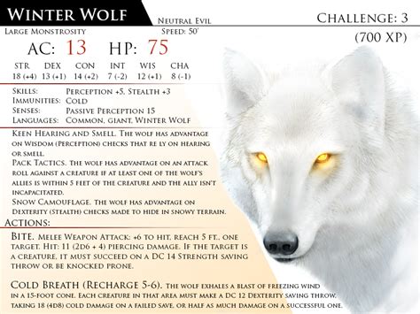 Wolf, Winter by Almega-3 on DeviantArt | Dnd monsters, D&d dungeons and dragons, Dungeons and ...