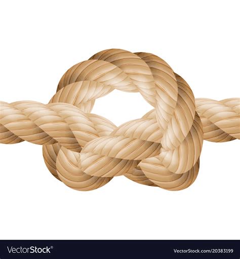 Rope knot marine isolated Royalty Free Vector Image