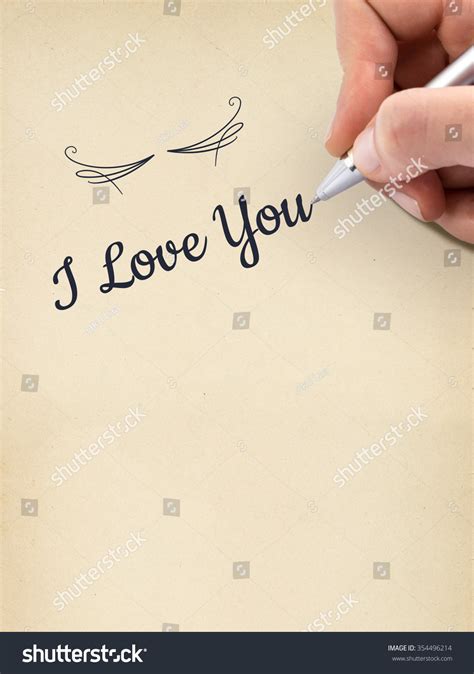 Hand Writing I Love You On Stock Photo 354496214 - Shutterstock