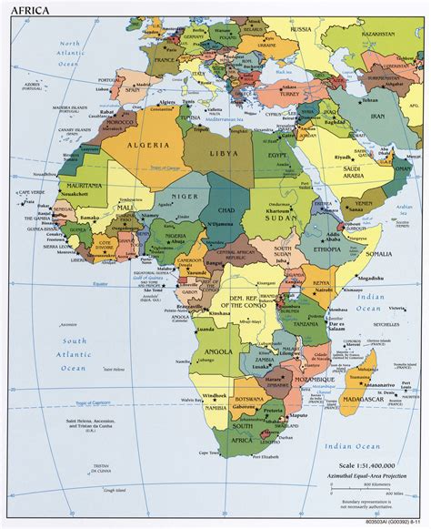 Mapa político grande de África con las principales ciudades y capitales - 2011 | África | Mapas ...