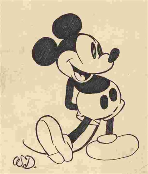 WALT DISNEY - Mickey Mouse, Joyful - Pen & ink drawing - Sep 27, 2019 | Stanford Auctioneers in AZ