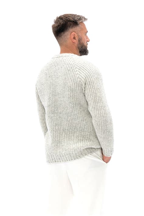 Mens Merino Wool Crew Neck Sweater Knitted Woolen Pullover | Etsy