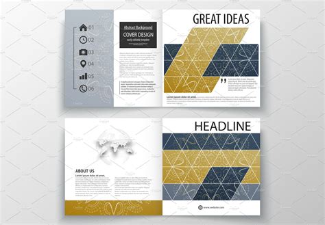 Square brochures v.18 | Brochure Templates ~ Creative Market