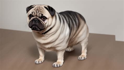 fat pug dog standing in house, 22469862 Stock Photo at Vecteezy