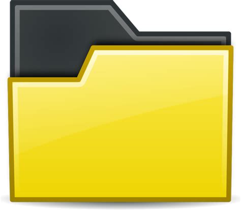 Yellow Folder Icon at Vectorified.com | Collection of Yellow Folder ...