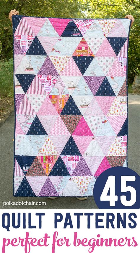 45 Beginner Quilt Patterns and Tutorials, on Polka Dot Chair